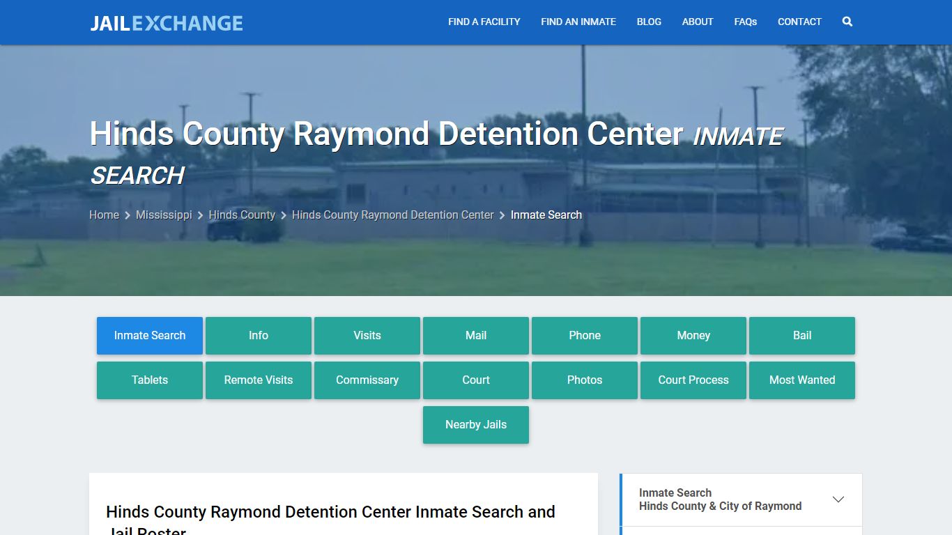 Hinds County Raymond Detention Center Inmate Search - Jail Exchange