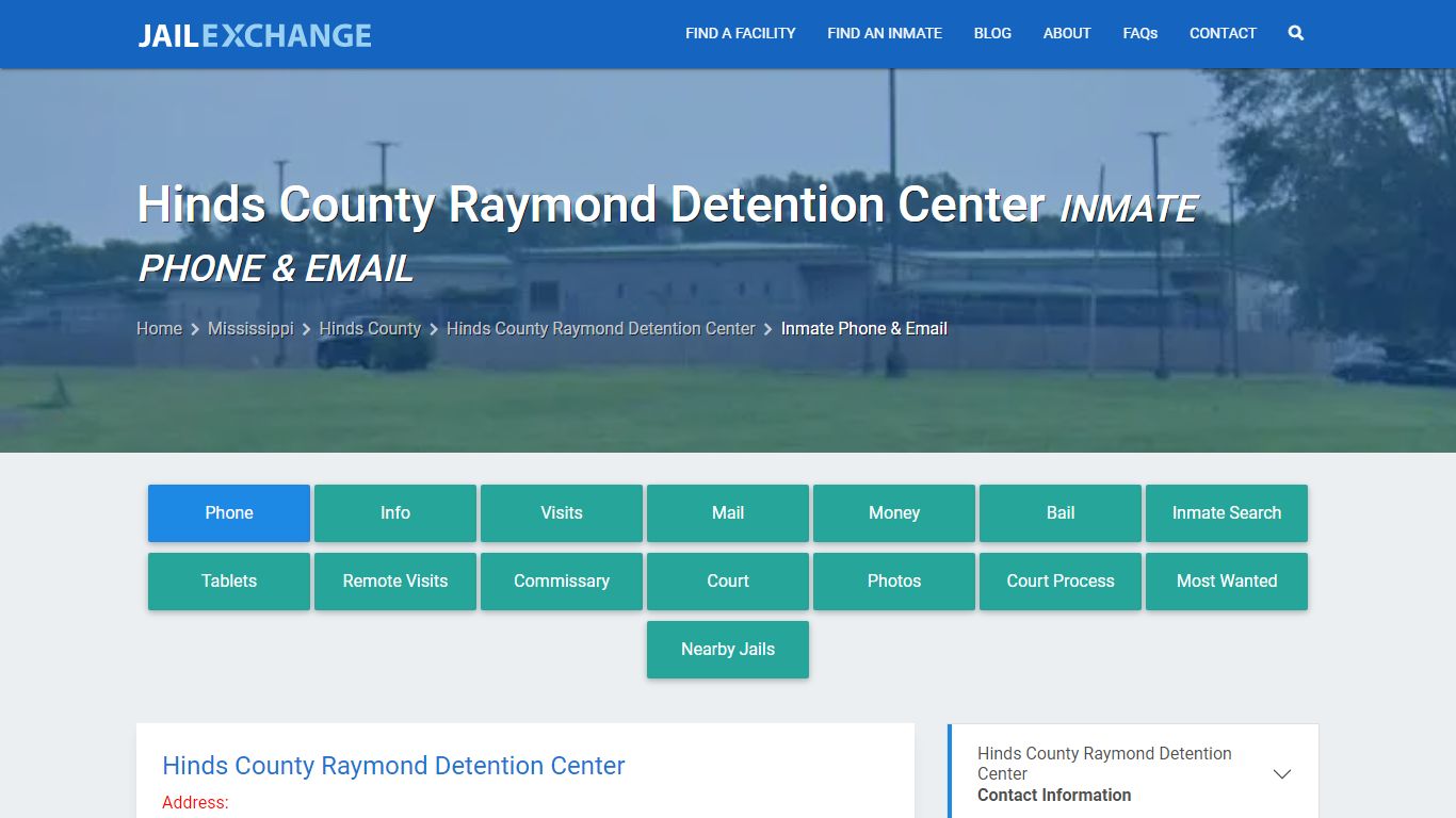 Inmate Phone - Hinds County Raymond Detention Center, MS - Jail Exchange